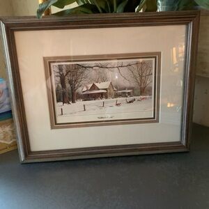 Bob Timberlake, GILLEY’S COWS print, signed print 8 inches wide and 5 tall.